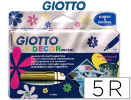 5 rotuladores Giotto Decor Metal